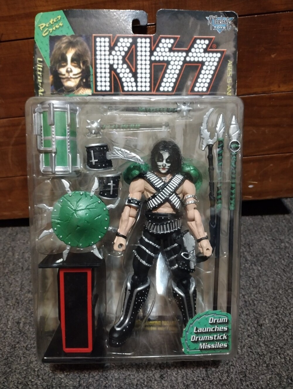 Kiss Rock Band Peter Criss Action Figure + Accessories
